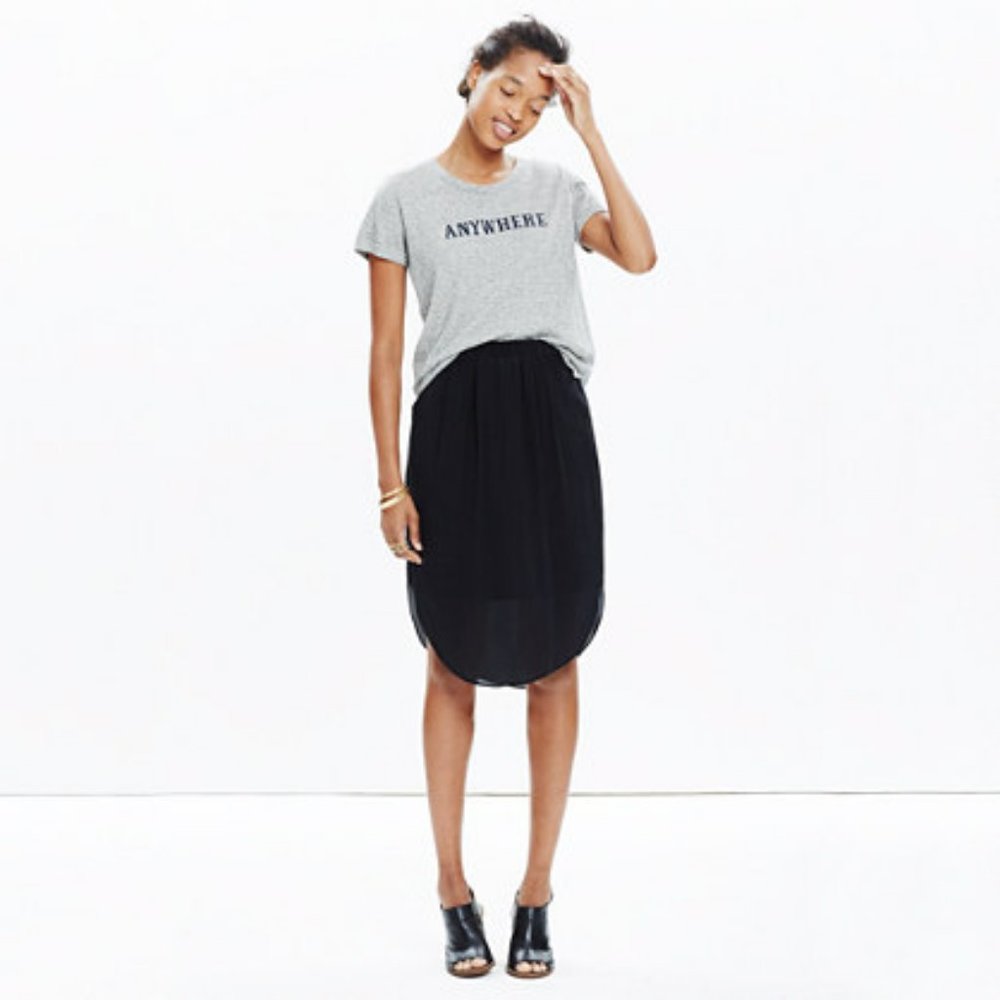 Madewell Silk "Island" Skirt